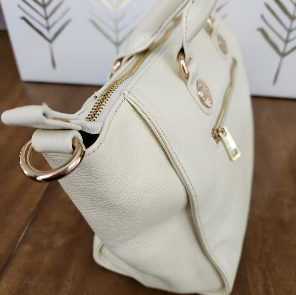 Onna Ehrlich Leather Satchel Ivory - Picture 9 of 13